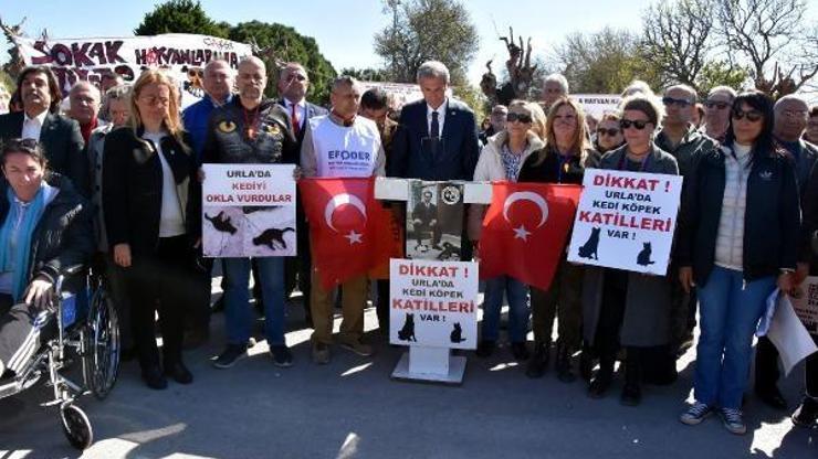 Sokak hayvanlarının telef edildiği iddiasıyla eylem yaptılar