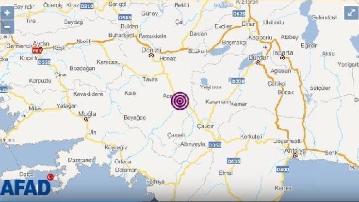Denizlide 4.1 büyüklüğünde deprem