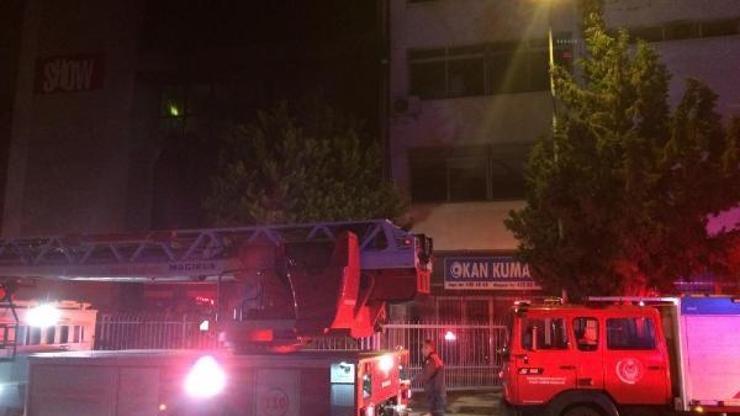İzmirde tekstil atölyesinde yangın