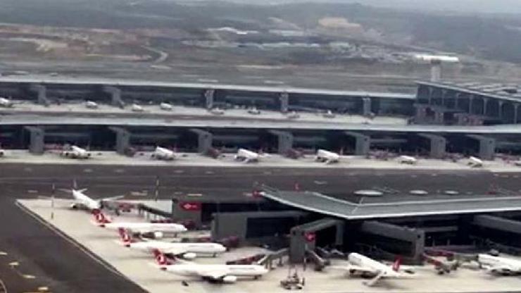 İstanbul Havalimanındaki son durum havadan görüntülendi