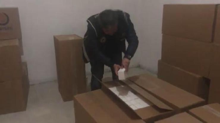 Büyükçekmecedeki sigara makaronu operasyonu kamerada
