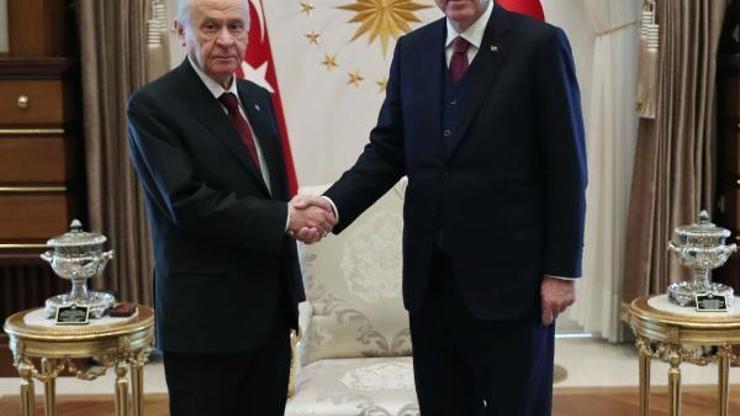 Cumhurbaşkanı Erdoğan, Bahçeli ile görüştü
