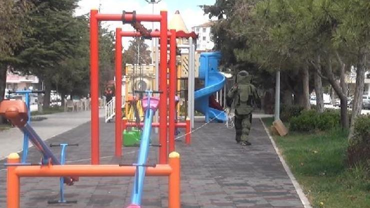 Çorumda polise şüpheli paket ihbarı ile kutlama