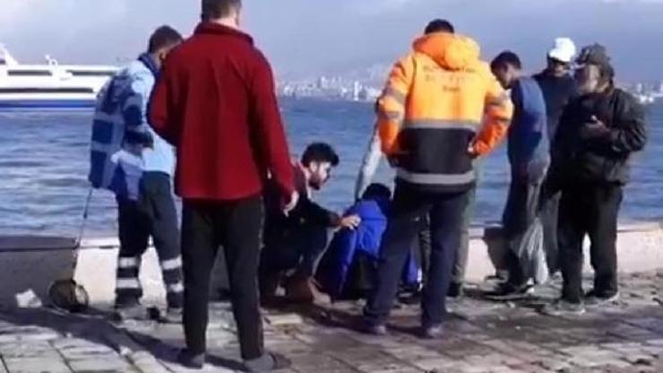 Denize atlayan genç kızı çevredekiler kurtardı