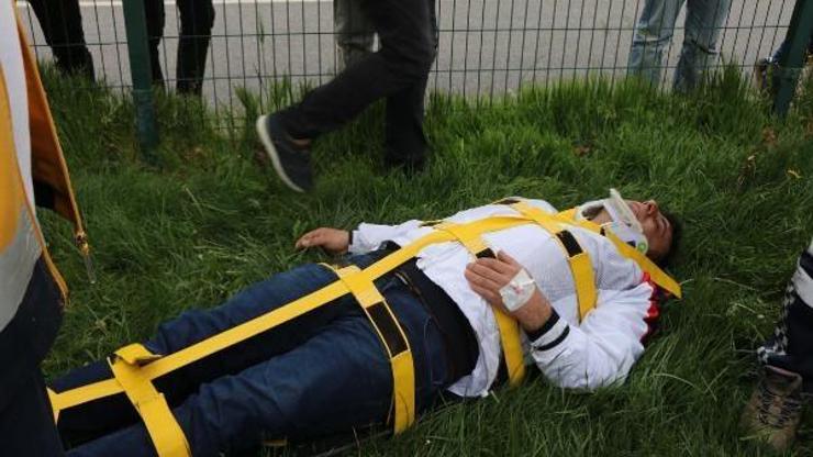 Otomobil ile motosiklet çarpıştı:1 yaralı