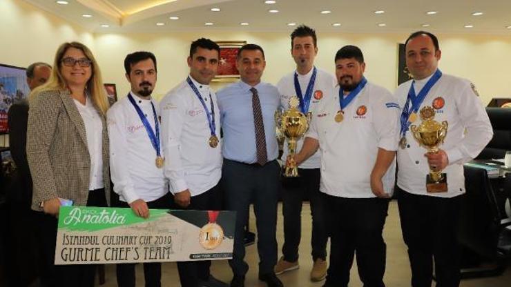 Ödüllü şeflerden Başkan Yücele ziyaret