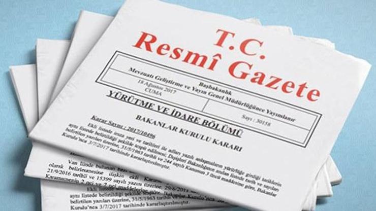 Atama kararları Resmi Gazetede