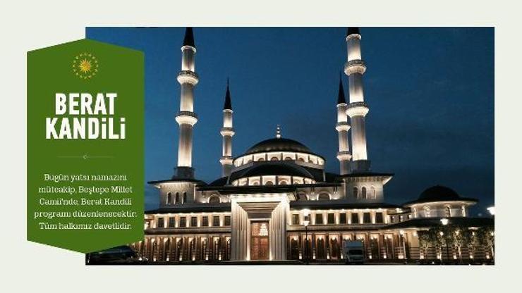 Beştepe Millet Camiinde kandil programı