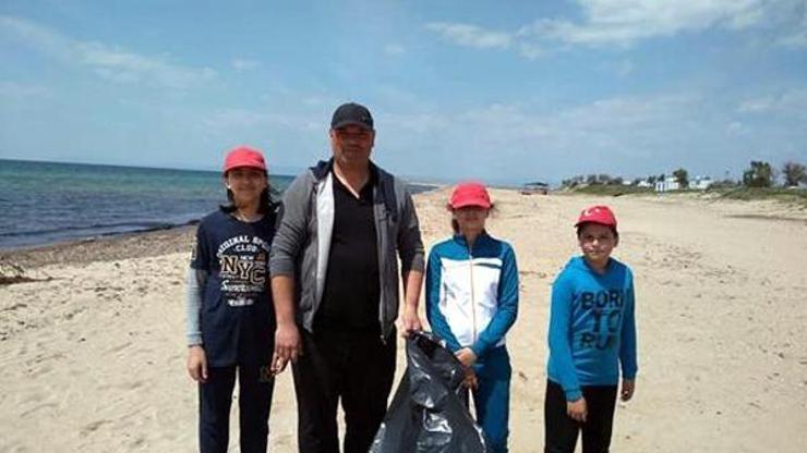Enez Belediye Başkanı çöp topladı