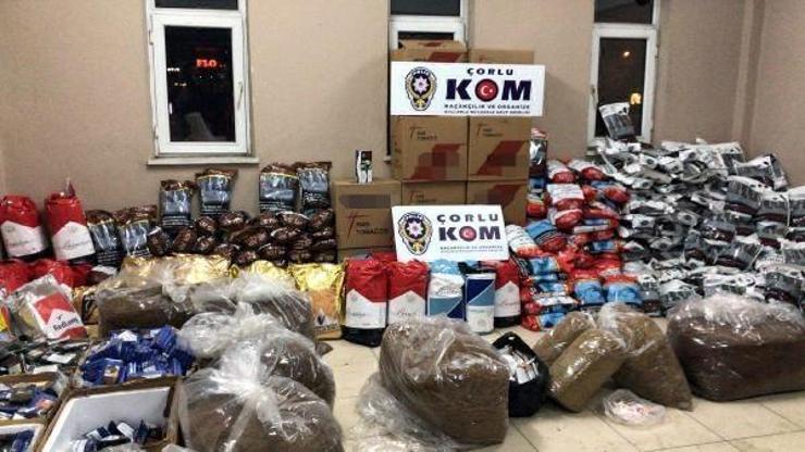 Tekirdağda kaçak tütün operasyonu