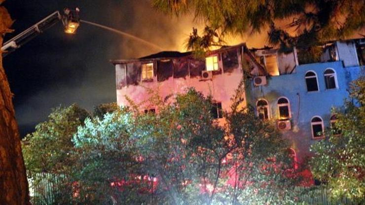 Otel lojmanında korkutan yangın