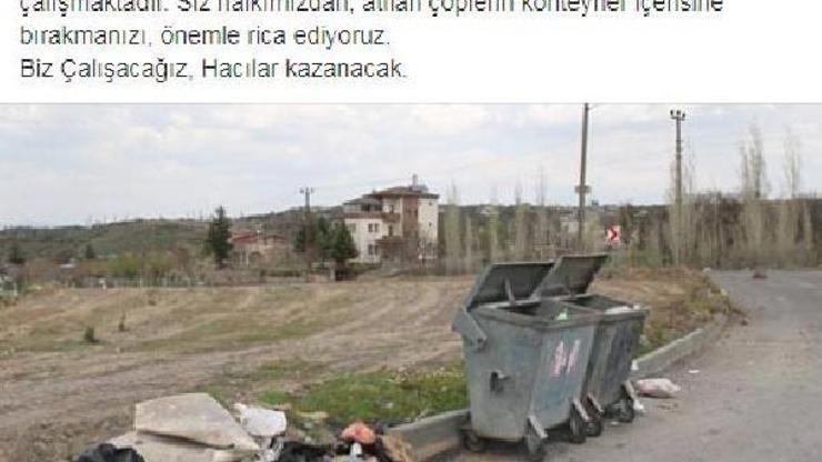 Belediyeden çöpleri yere atanlara uyarı