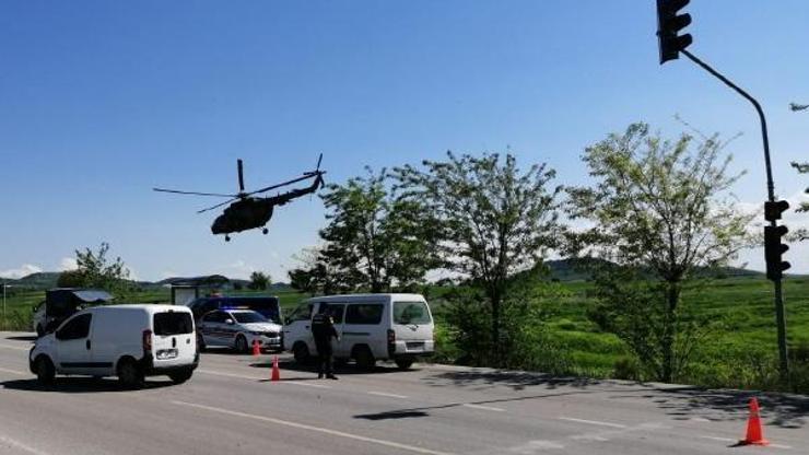 Balıkesirde trafik, havadan denetlendi