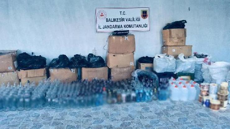 Balıkesirde sahte içki operasyonu