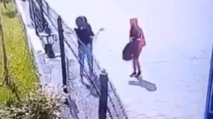 Kızların kavgası güvenlik kamerasında