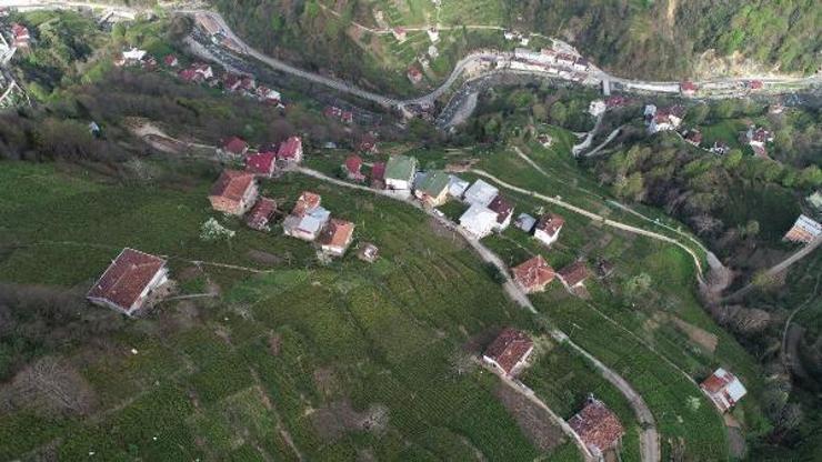 Karadenizin apartman köyünden baş döndürücü manzara