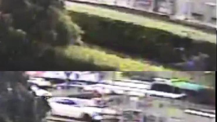 Otomobil, tramvay durağındaki kadına çarptı