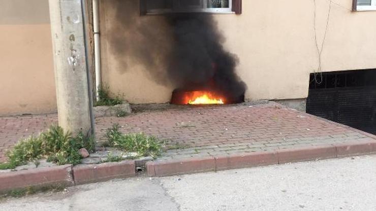 Bursada apartmanın bodrum katında yangın