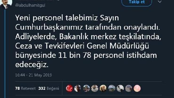 Bakan Gül açıkladı: 11 bin personel alınacak