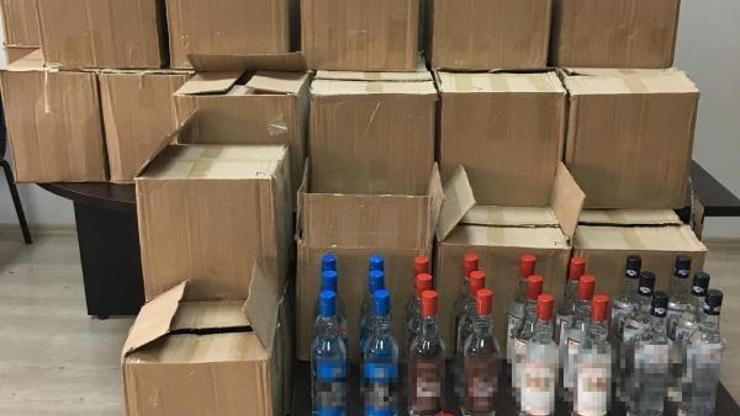 Manavgatta kaçak içki operasyonu