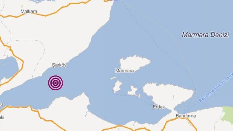 Son dakika deprem haberleri... Marmara Denizinde korkutan deprem