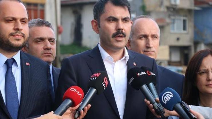 Bakanı Kurum Fikirtepedeki kentsel dönüşüm alanında açıklamalarda bulundu