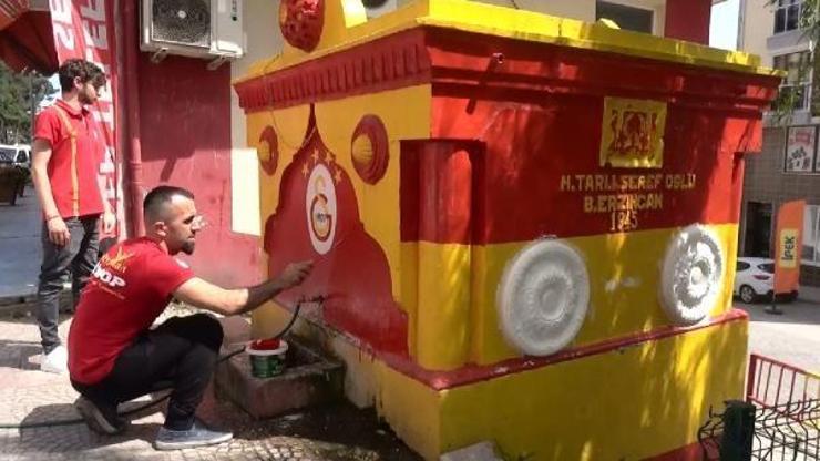 Sinopta çeşmeler sarı-kırmızıya boyandı
