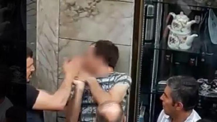 Taciz şüphelisini tekme tokat dövdüler