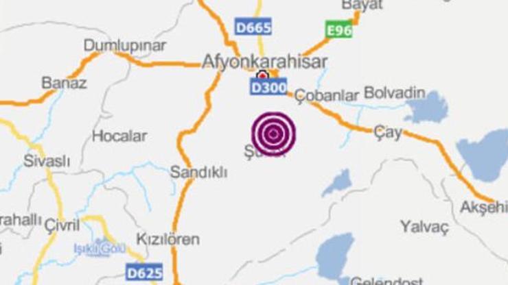 Afyonkarahisarda 3.5 büyüklüğünde deprem