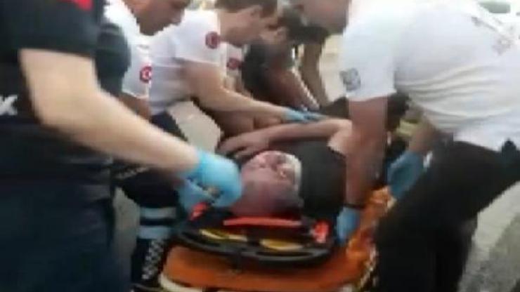 Servis minibüsü taksiye çarptı: 1 yaralı
