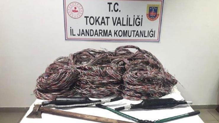 Jandarmadan kablo hırsızlarına suçüstü