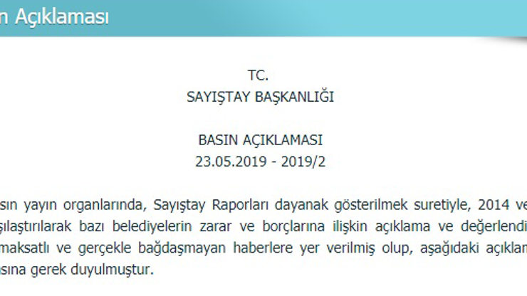 Sayıştay: 2019 yılı denetim süreci henüz başlamadı