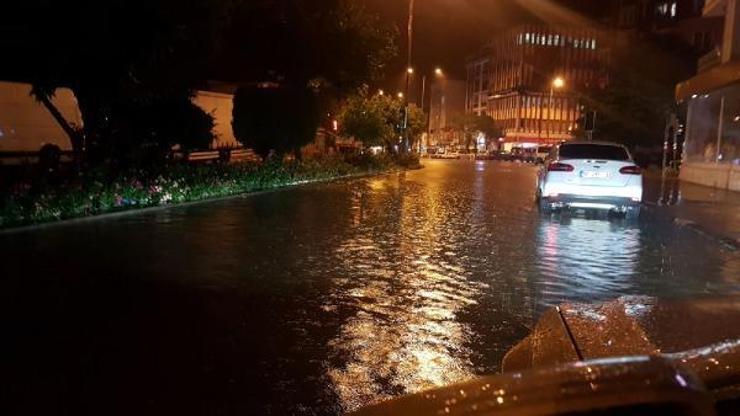 Elmadağda sağanak sele neden oldu