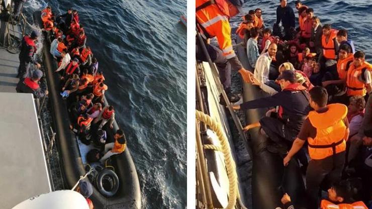Edirne, lastik botta 37 kaçak yakalandı