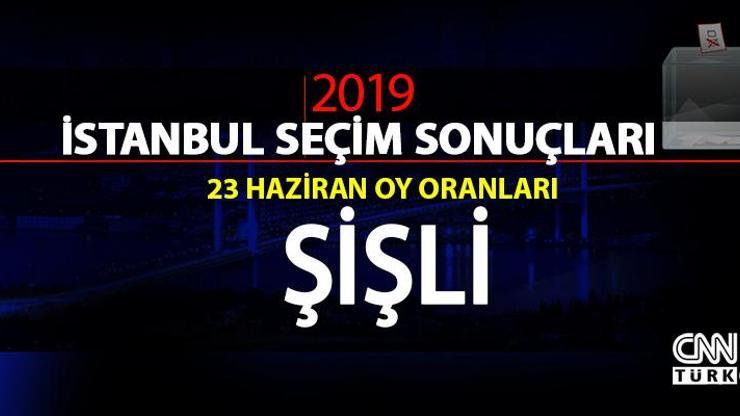 Şişli oy oranları… 23 Haziran 2019 İstanbul Şişli seçim sonuçları