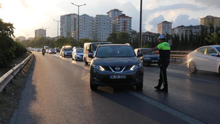 Emniyet şeridi ihlali yapan sürücülere denetim