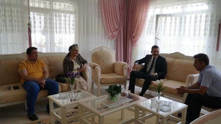Kaymakam Türkmenoğludan, şehit ve gazi ailelerine ziyaret