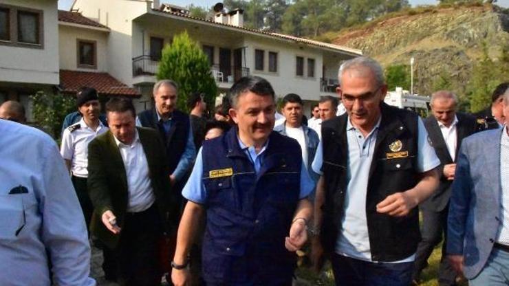 Dalamanda 350 hektar alanda etkili olan orman yangını, 17 saatte kontrol altında