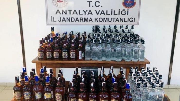 Manavgatta sahte içki ele geçirildi