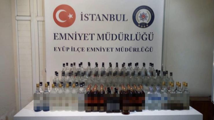 Eyüpsultanda kaçak içki operasyonu