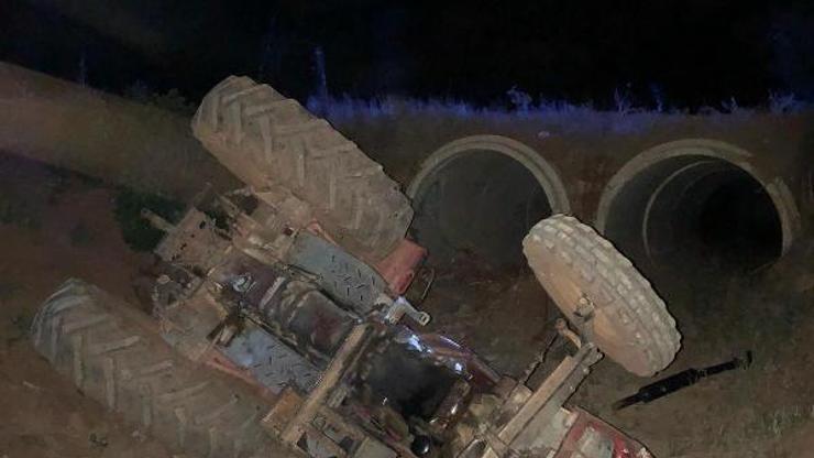 Devrilen traktörün sürücüsü öldü