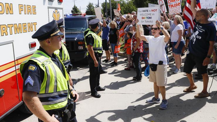 Trumpa Daytonda beyaz ırkçılık protestosu