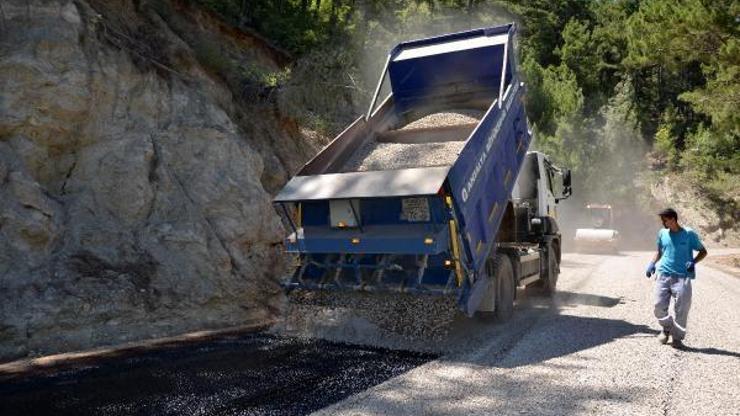Alanya Yaylakonak yolu asfaltlanıyor
