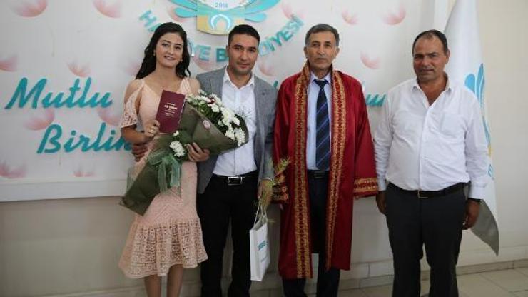 Yeni çiftlere resmi nikah hediyesi fidan