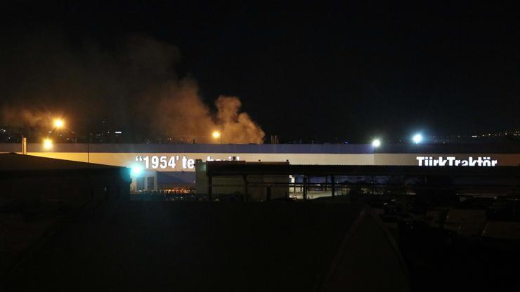 Ankarada traktör fabrikasında yangın