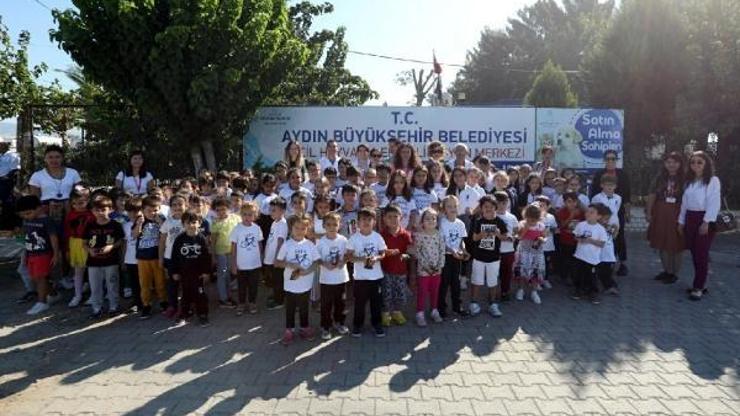 Çocuklardan, Aydın Büyükşehirin hayvan barınağına ziyaret