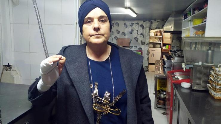 İş yerine sığınan kadını ölmekten kurtardı