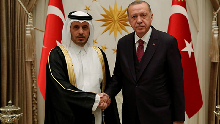 Cumhurbaşkanı Erdoğan, Katar Başbakanını kabul etti