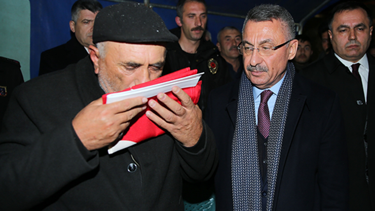 Cumhurbaşkanı Yardımcısı Oktaydan şehit ailesine taziye ziyareti