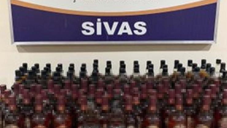 TIRda 100 şişe kaçak içki yakalandı